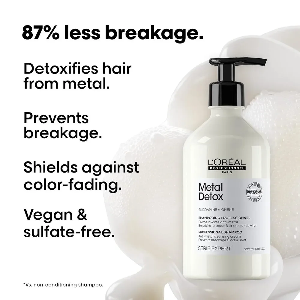 L'Oréal Professionnel Paris Metal Detox Shampoo - Sulfate-Free Anti-Breakage